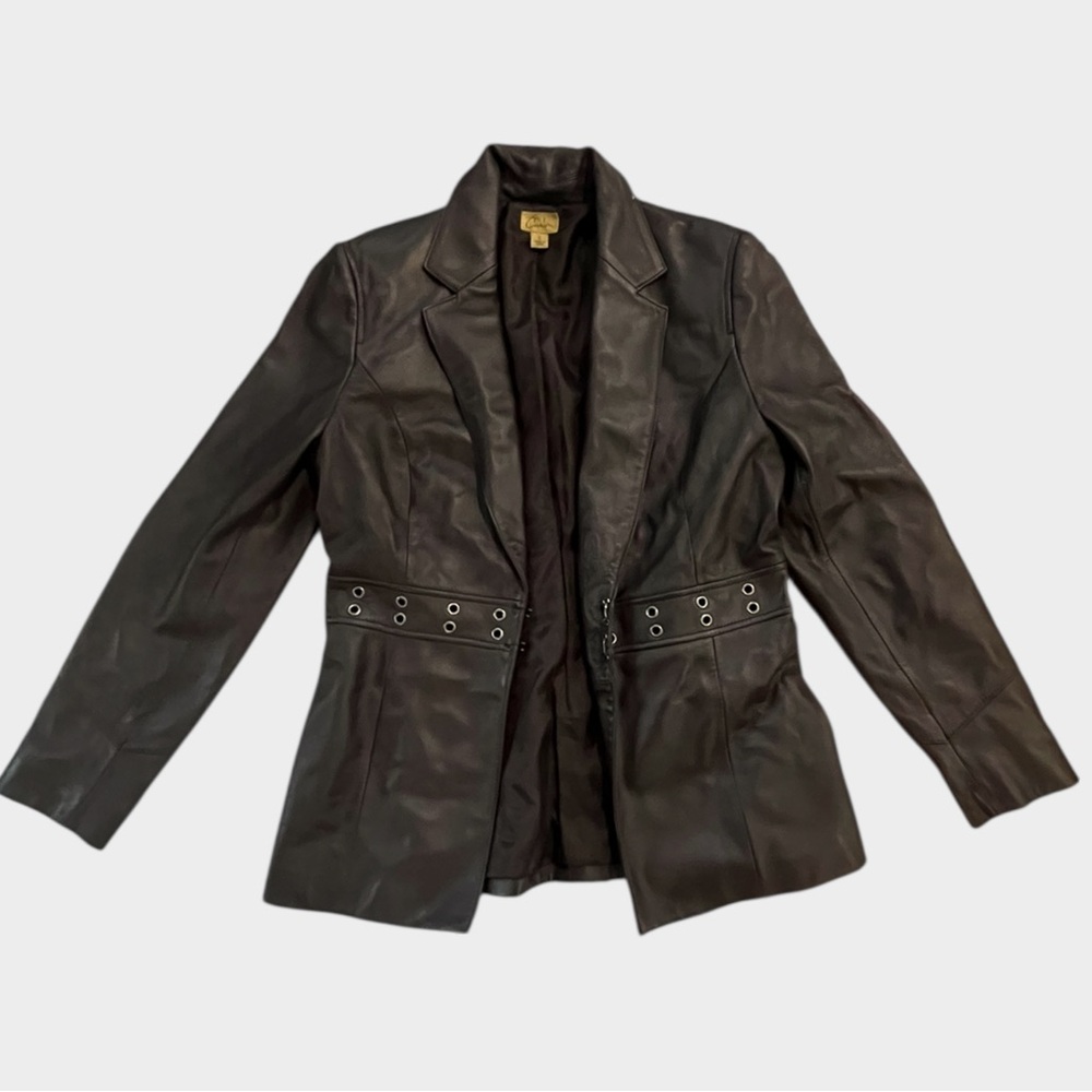 Brown Caslon Leather Jacket
